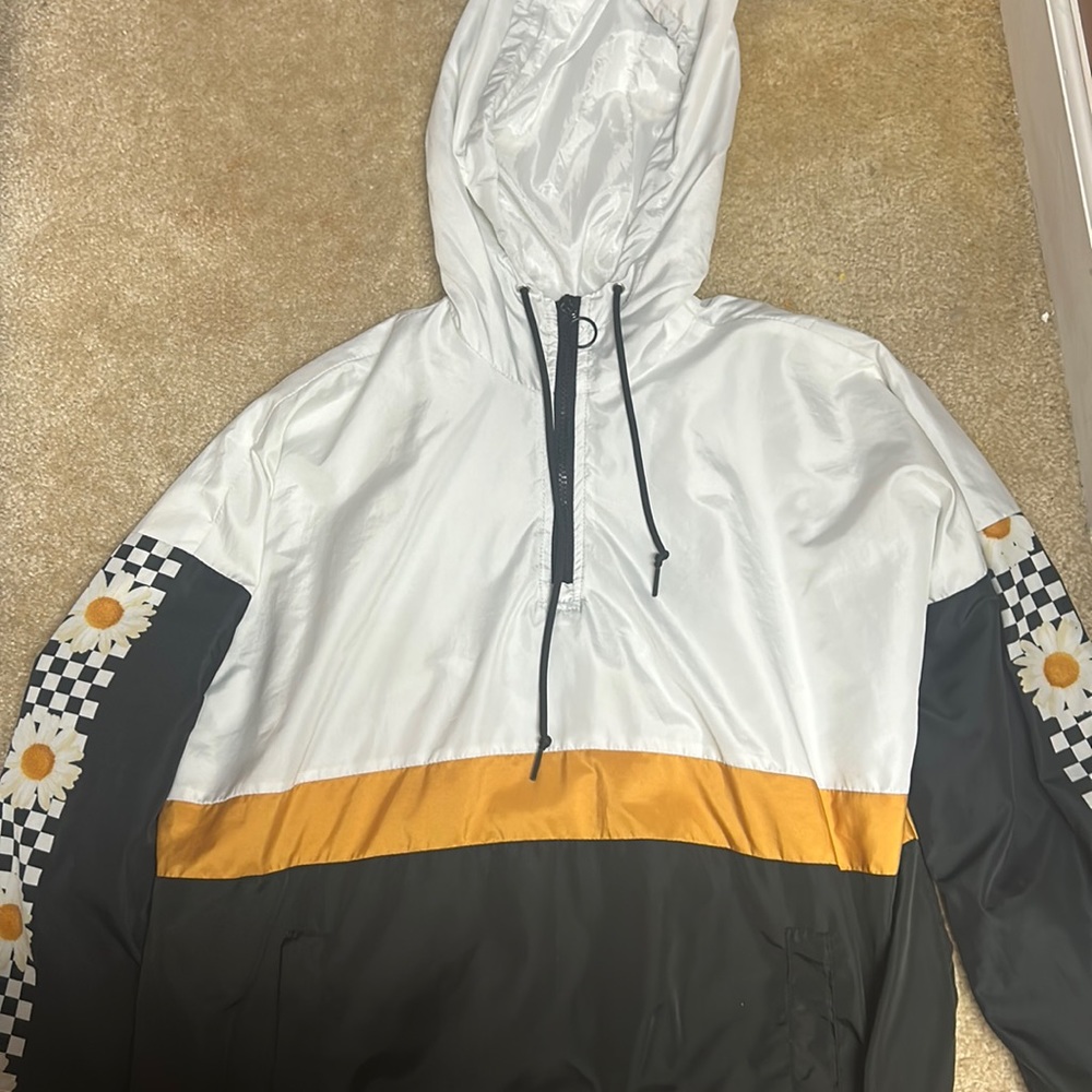 Rue 21 light weight jacket with sunflower print
